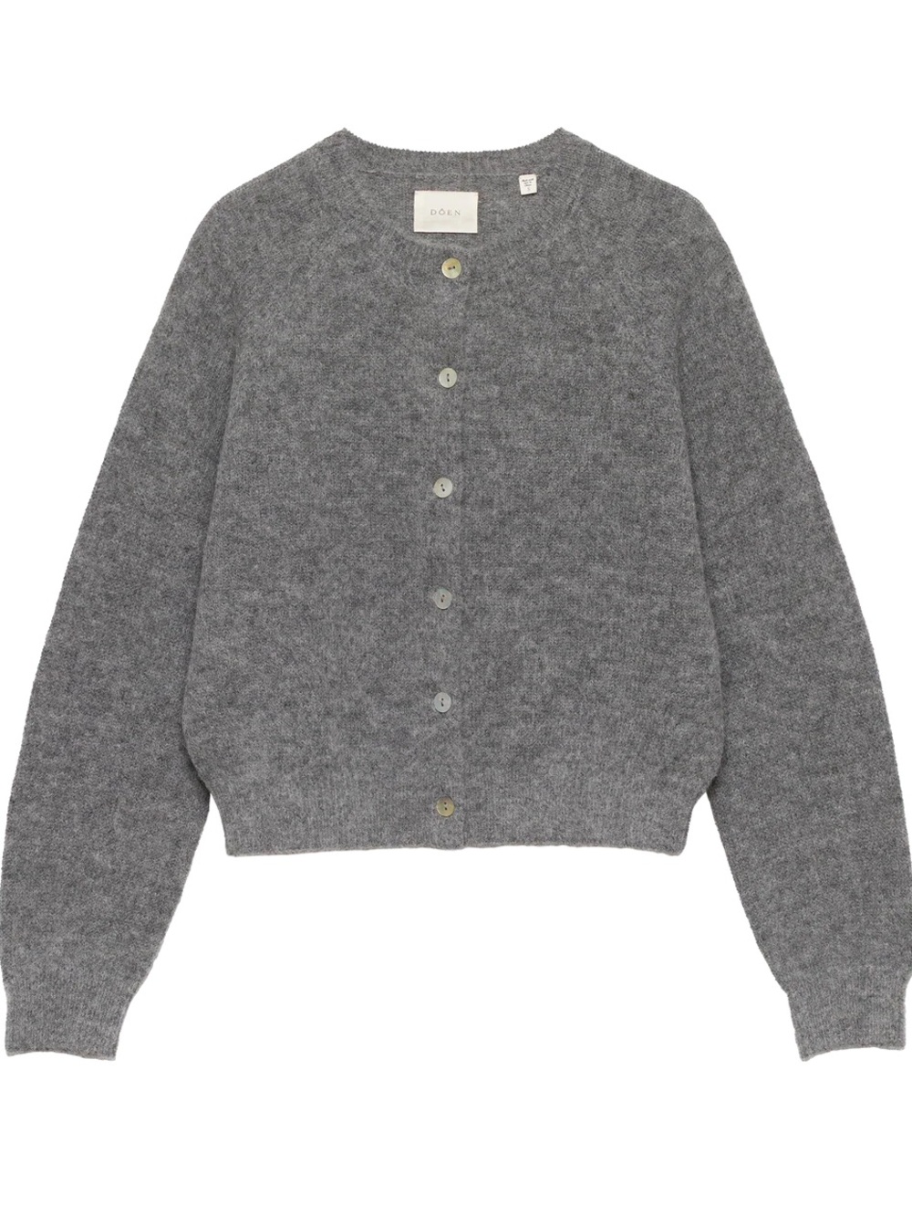 DOEN Petra Cardigan in Dark Heather Grey
